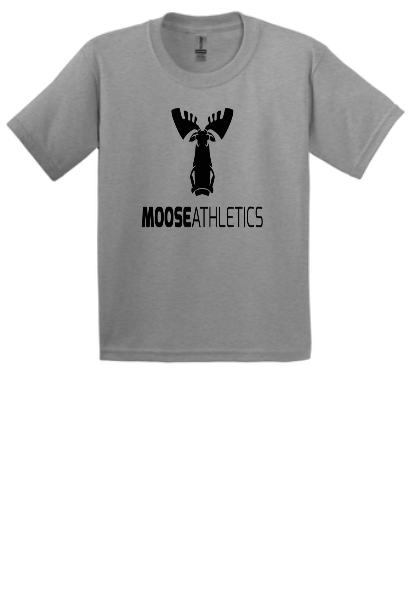 Sport Grey Training Tee - Moose Athletics Logo - Full Chest
