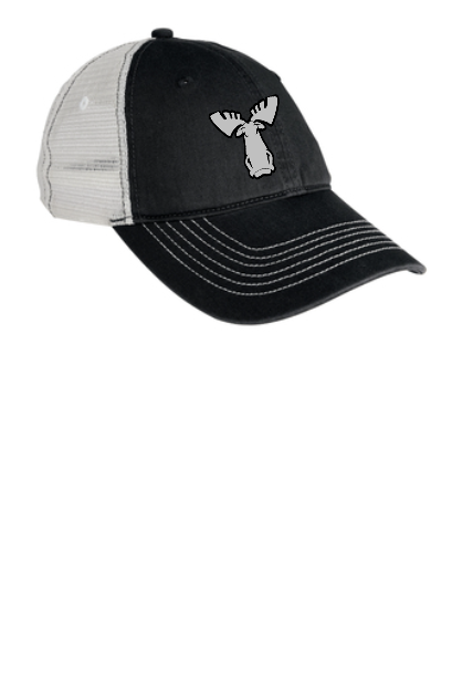 Youth Moose Trucker Hat -Black/White