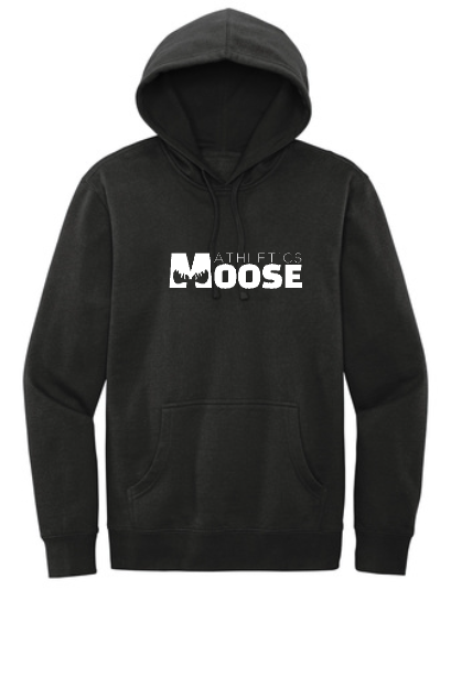Black Fleece Hoodie - Moose Decal Logo - Full Chest