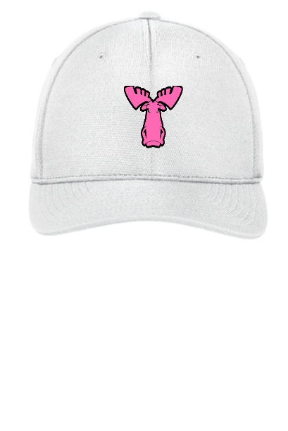 Moose Softball Team Hat -White/Pink